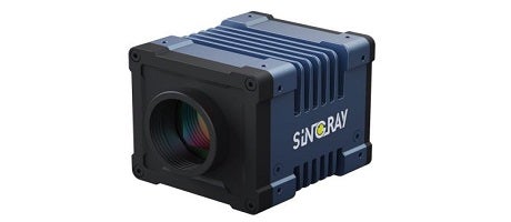 Singray Iシリーズ 産業検査用AIスマートカメラ 青と黒の筐体を持つコンパクトな長方形型カメラ。